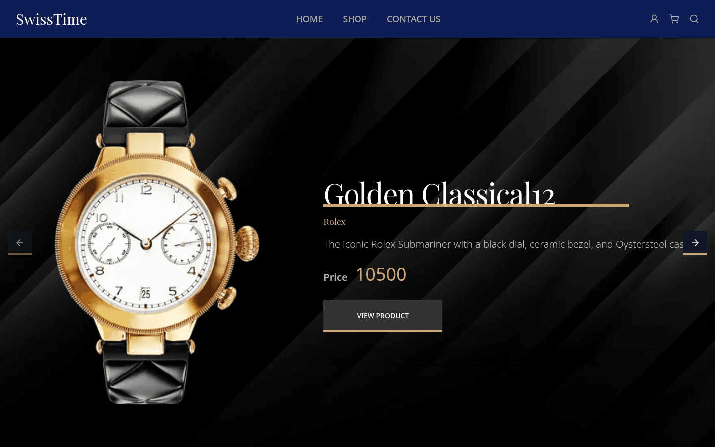 Timezee storefront with a luxury watch collection and a shop header