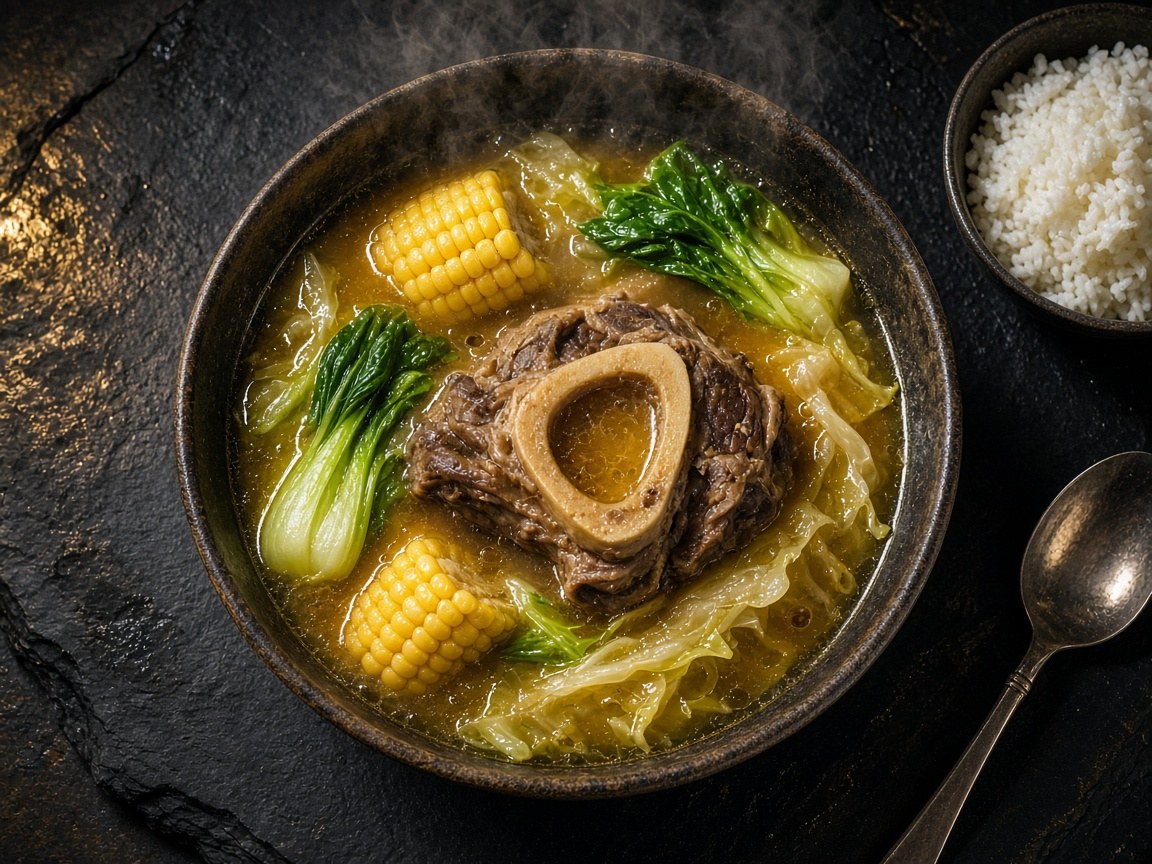 Bowl of beef soup