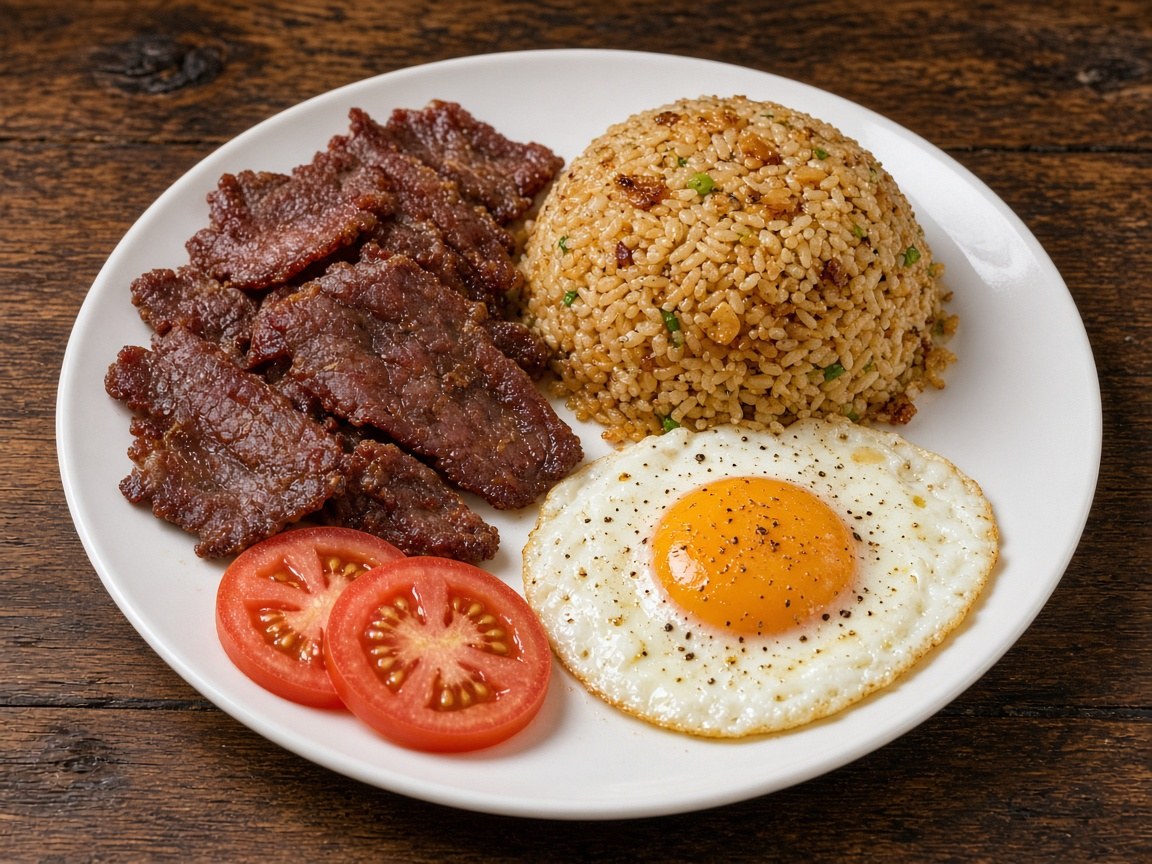 Steak and egg rice