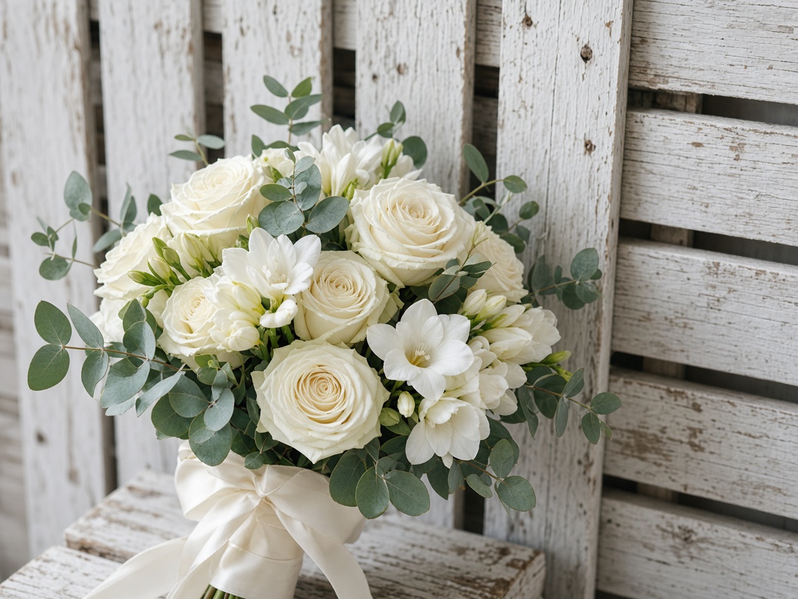 White bridal bouquet