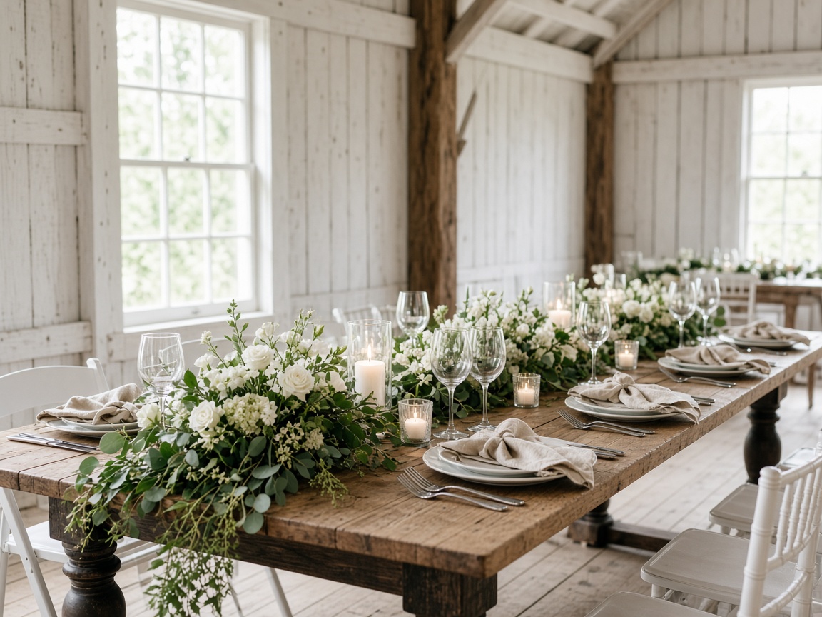 Flowers arranged for a venue